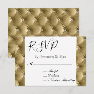 Carte D'accompagnement Chic Chic Chic Soft Plutôt Gold Velvet Mariage RSV