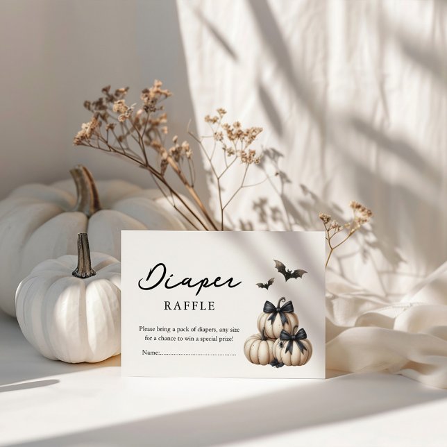 Carte D'accompagnement Chic Halloween Baby shower Déchets Raffle (Créateur téléchargé)