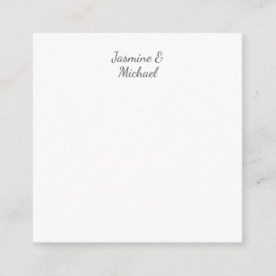 Carte D'accompagnement Chic Lovely Calligraphie Couple Noms Mariage