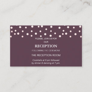 Carte D'accompagnement Chic Pearl Confetti sur Cassis Mariage