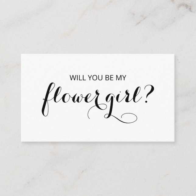 Carte D'accompagnement Chic | Serez-Vous Ma Fille Fleur ? (Devant)