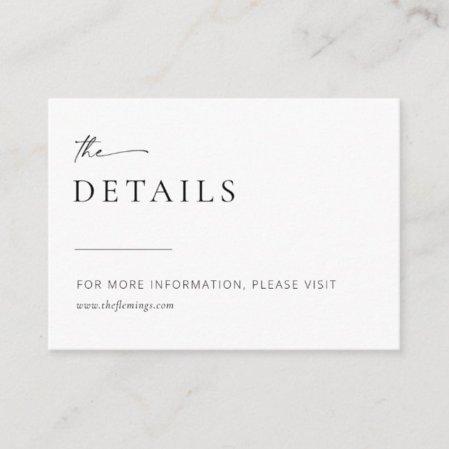 Carte D'accompagnement Chic + Simple Moderne Mariage QR Code (Devant)