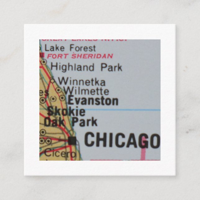 Carte D'accompagnement chicago illinois Nous avons déplacé une nouvelle c (Devant)