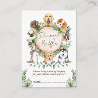 Chiens mignons Poireaux Raffle Verdure Baby shower