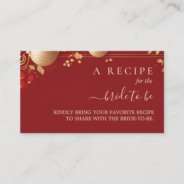 Carte D'accompagnement Chine asiatique Bilingue Hei Bold Fête des mariées (Devant)