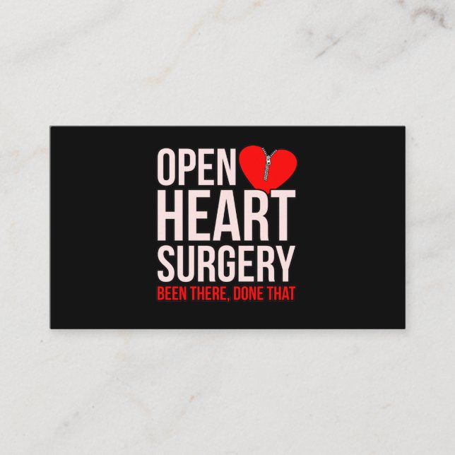 Carte D'accompagnement Chirurgie à cœur ouvert Maladie cardiaque Sensibil (Devant)