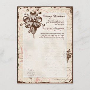 Carte D'accompagnement Chocolat Damask Swirl Dritions Hotel