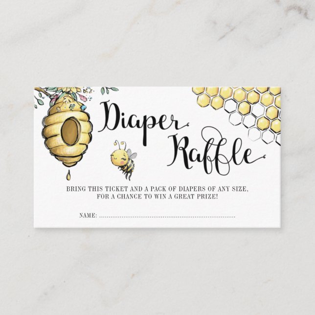 Carte D'accompagnement Chou de la ruche fleurie Miel doux Bee Girl Raffin (Devant)