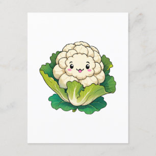 Carte D'accompagnement Chou-fleur Kawaii