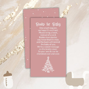 Carte D'accompagnement Christmas Tree Boho Rose Girl Livres pour bébé