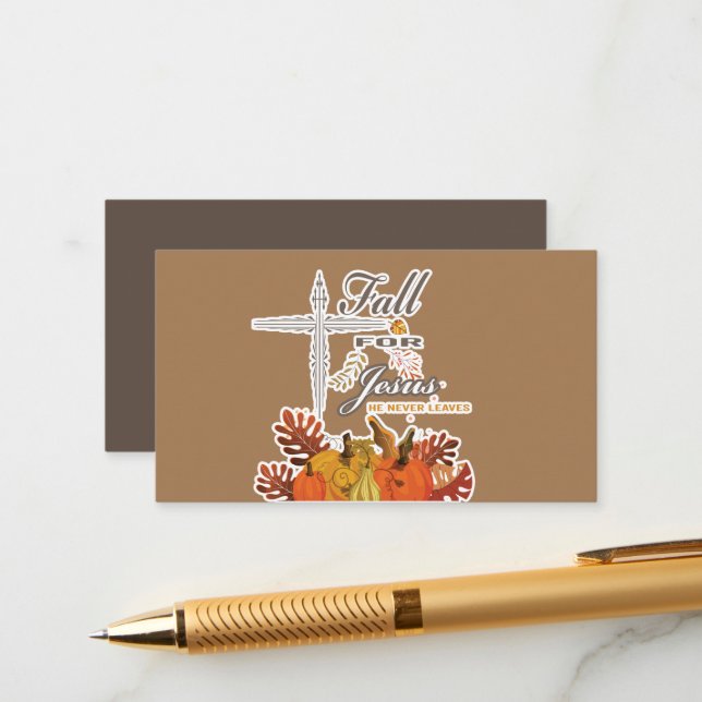 Carte D'accompagnement Chute pour Jésus il ne feuille jamais 1 (Devant/Arrière en situation)