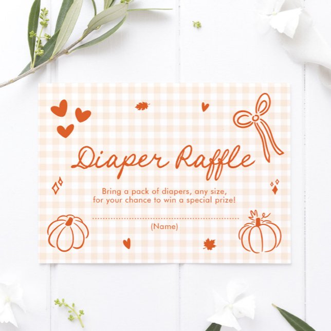 Carte D'accompagnement Chute Un Petit Baby shower Citrouille Déchets Raff (Créateur téléchargé)