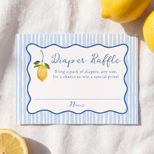 Carte D'accompagnement Ciao Baby Blue Fête de Bébé Italienne aux Citrons