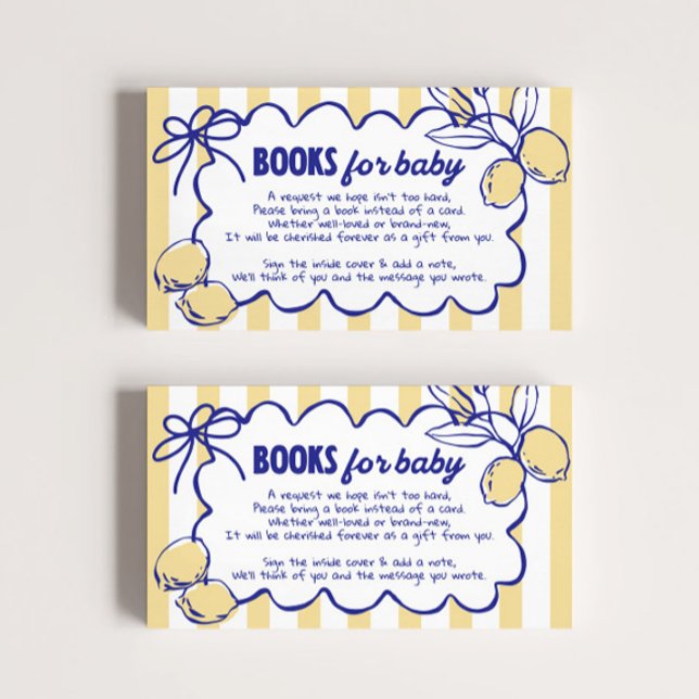 Carte D'accompagnement CIAO BABY Lemon Livres méditerranéens pour bébé (Créateur téléchargé)