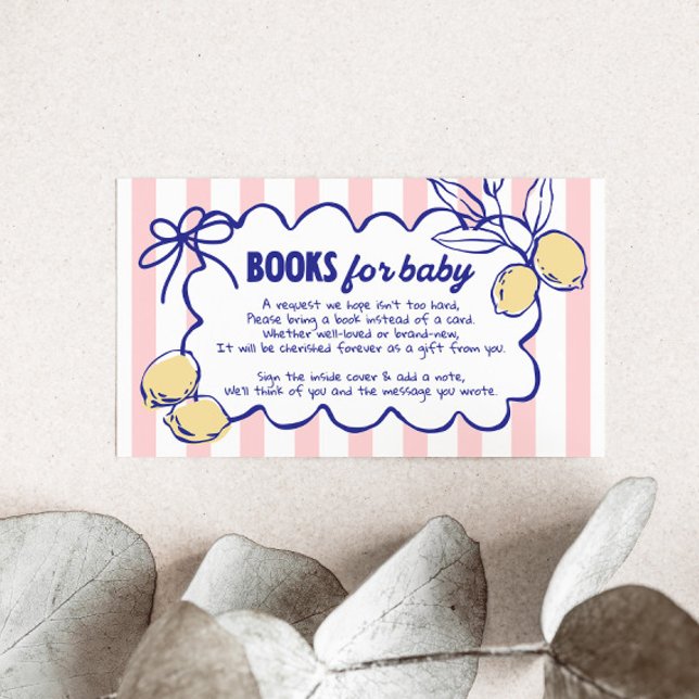 Carte D'accompagnement CIAO BABY Lemon Méditerranée Livres pour bébé (Créateur téléchargé)