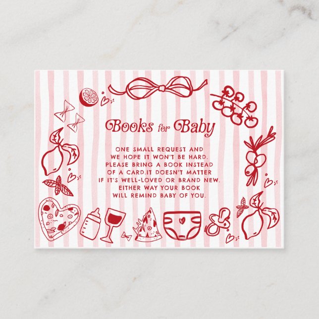 Carte D'accompagnement Ciao Baby Red Italian Lemons Livres pour bébé (Devant)
