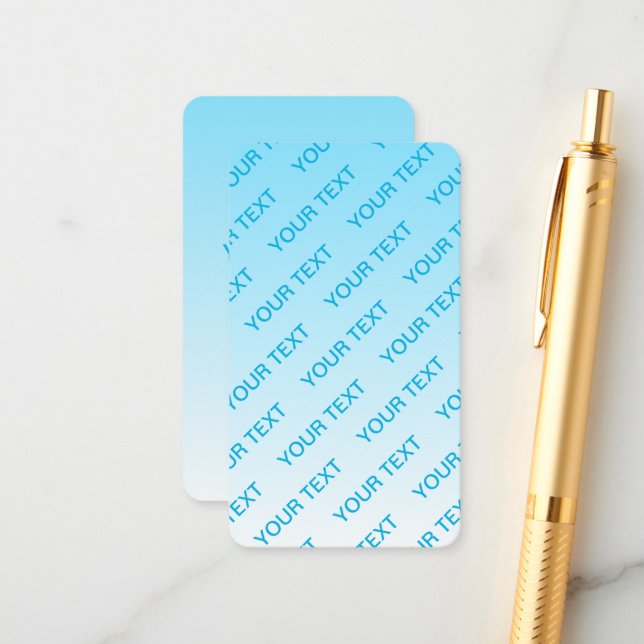 Carte D'accompagnement Ciel bleu (couleur changeable) Motif Ombre et text (Devant/Arrière en situation)