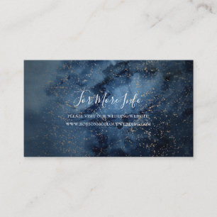 Carte D'accompagnement Ciel nocturne céleste   Site Mariage Gold