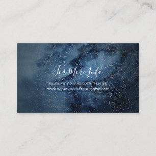 Carte D'accompagnement Ciel nocturne céleste   Site Mariage Silver