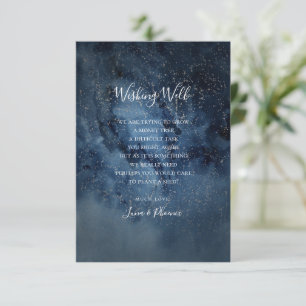 Carte D'accompagnement Ciel nocturne céleste   Un Mariage argenté qui veu