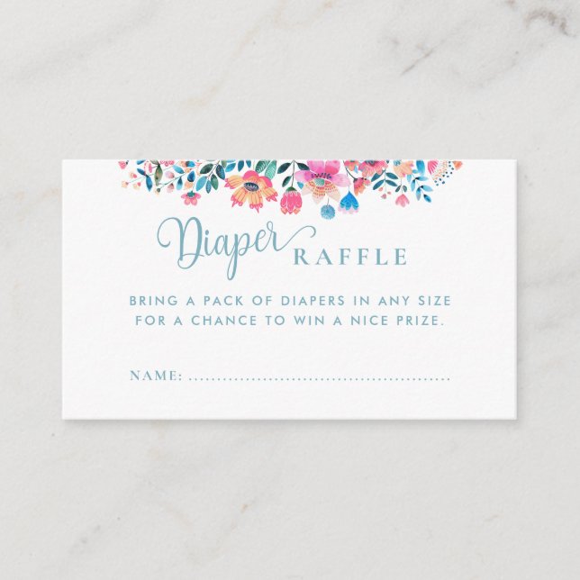 Carte D'accompagnement Cielito Lindo Baby shower Déchets Mexicains Raffle (Devant)