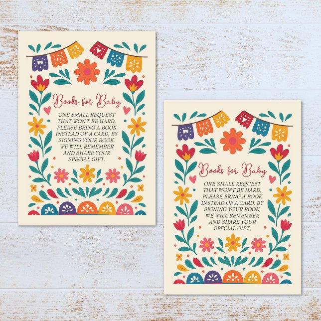 Carte D'accompagnement Cielito Lindo Baby shower mexicain Livres pour béb (Créateur téléchargé)