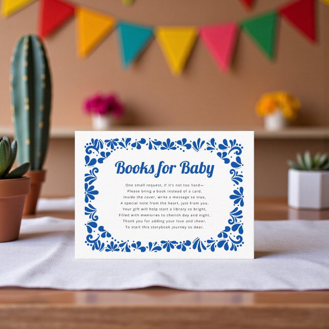 Carte D'accompagnement Cielito Lindo  blue white  books for baby  (Créateur téléchargé)