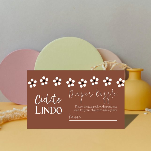 Carte D'accompagnement Cielito Lindo Talavera Baby shower mexicain couche (Créateur téléchargé)