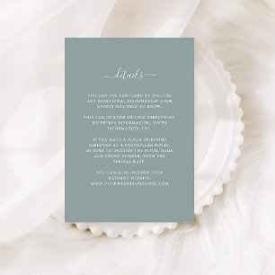 Carte D'accompagnement Cimier d'Eucalyptus Détails de l'invité Mariage