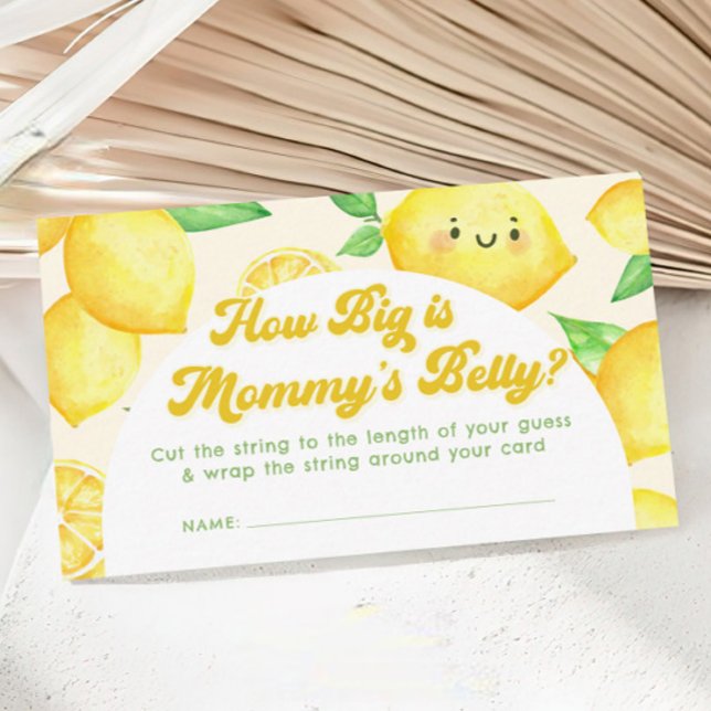 Carte D'accompagnement Citron Baby shower Quelle Grosse maman ventre Jeu (Créateur téléchargé)