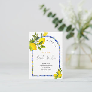 Carte D'accompagnement Citron Méditerranée Boho Arch Fête des mariées Rec