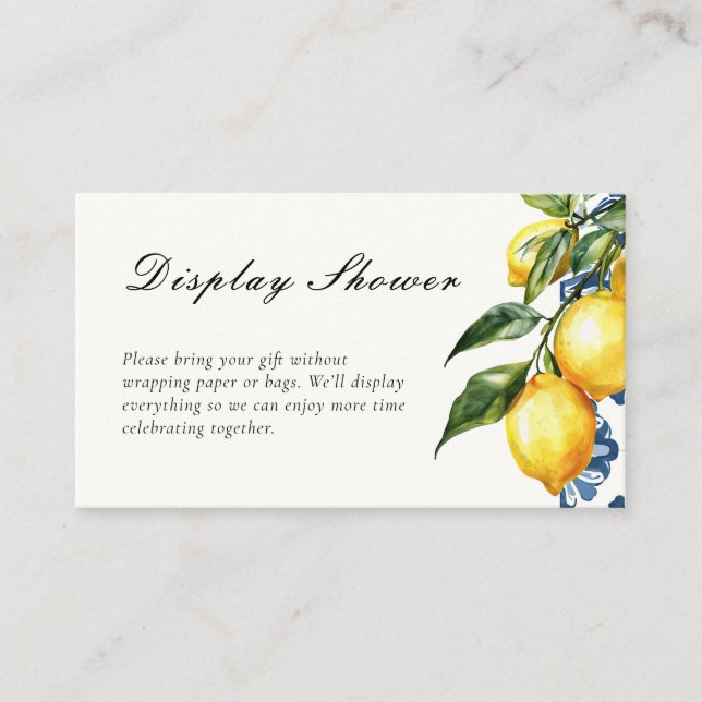 Carte D'accompagnement Citron Positano Douche à écran italien (Devant)