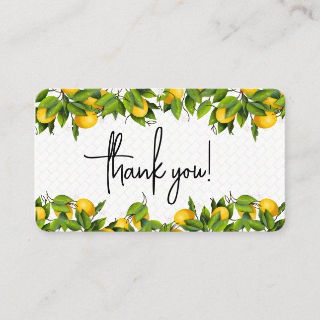 Carte D'accompagnement Citrons Merci (Devant)