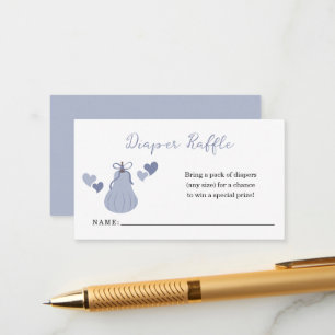 Carte D'accompagnement Citrouille bleu Bow Boy Baby shower Déchets Raffin