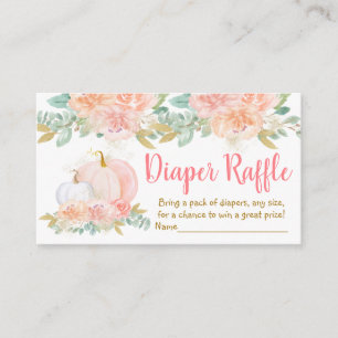 Carte D'accompagnement Citrouille Blush Baby shower floral Déchets