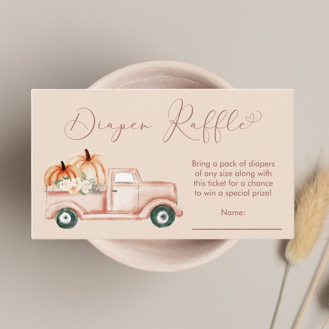Carte D'accompagnement Citrouille Camion Terracotta Baby shower Déchets R (Créateur téléchargé)
