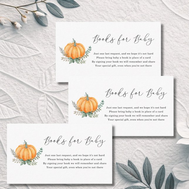 Carte D'accompagnement Citrouille d'automne et livres de verdure pour le  (Créateur téléchargé)