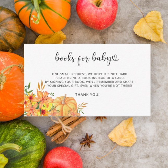 Carte D'accompagnement Citrouille d'automne - livres pour bébé (Créateur téléchargé)