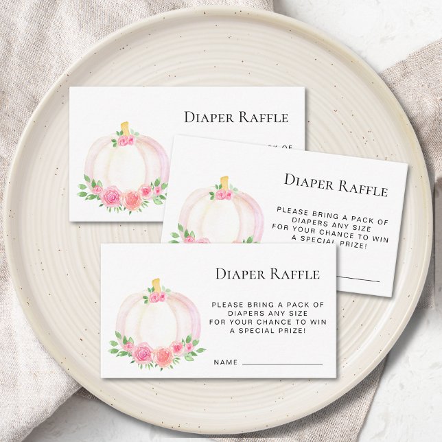 Carte D'accompagnement Citrouille de l'automne Baby shower de la fille Ra (Créateur téléchargé)