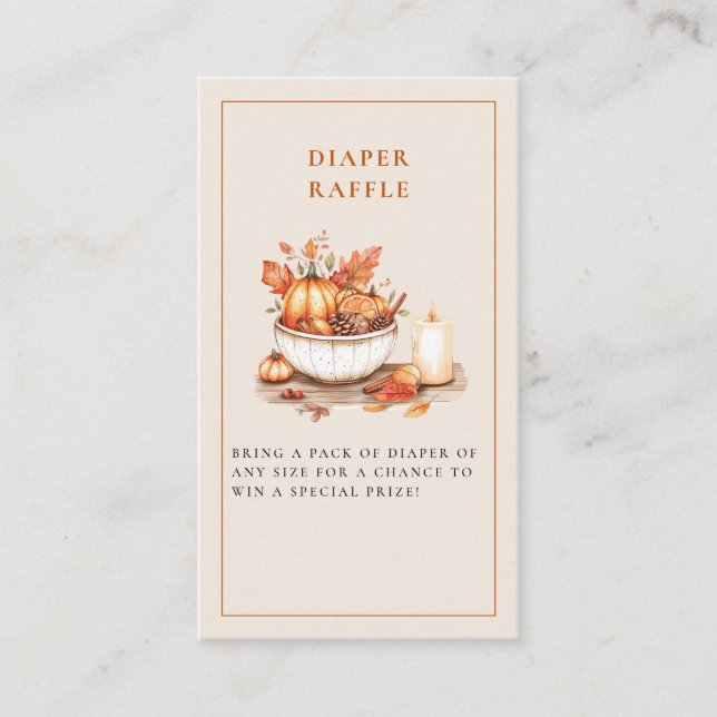 Carte D'accompagnement Citrouille et épices et tout Baby shower agréable (Devant)