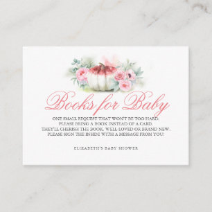 Carte D'accompagnement Citrouille   Livres pour bébé Apportez un Baby sho