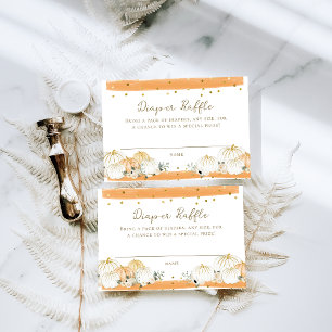 Carte D'accompagnement Citrouille Moderne Baby shower d'automne Déchets R