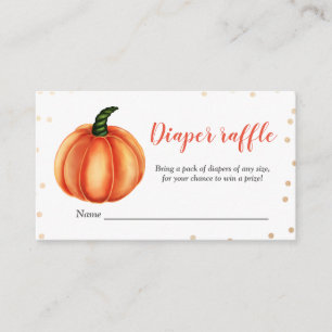 Carte D'accompagnement Citrouille orange   BABY SHOWER   Fromage de couch