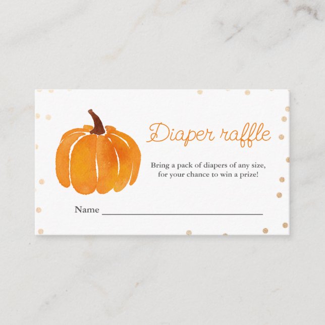 Carte D'accompagnement Citrouille orange | BABY SHOWER | Fromage de couch (Devant)