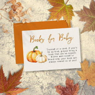 Carte D'accompagnement Citrouille Rustic Fall Baby showers Livres Pour Bé