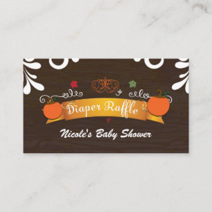 Carte D'accompagnement Citrouilles de Tomber Amoureux Feuilles & Bois Cou