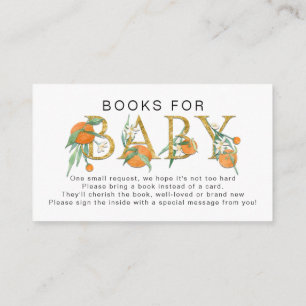 Carte D'accompagnement Citrus A Little Cutie Aquarelle Oranges Douche E