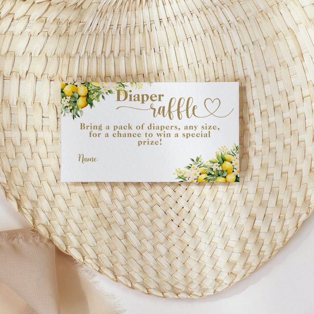 Carte D'accompagnement Citrus citron Baby shower de rousseur de la couche (Créateur téléchargé)