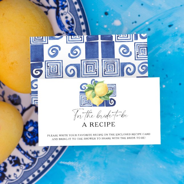 Carte D'accompagnement Citrus citron - Recette pour la mariée à être (Créateur téléchargé)