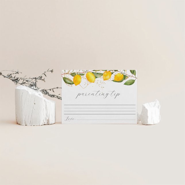 Carte D'accompagnement Citrus Citrus Été Conseils aux parents Baby shower (Créateur téléchargé)